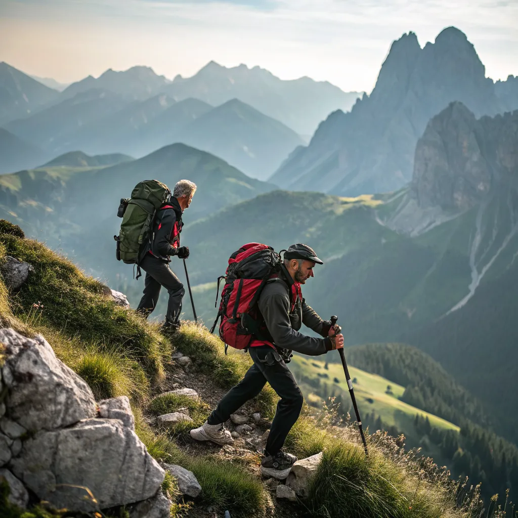 CALDRION founders hiking mountain ridge